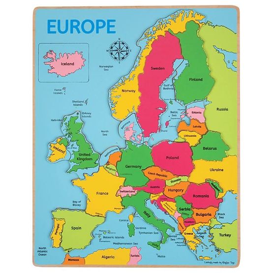 Bigjigs Toys Holzpuzzle Europakarte 25 Teile