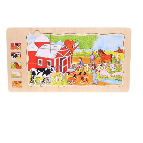 Kinder Holz- Puzzle Farm