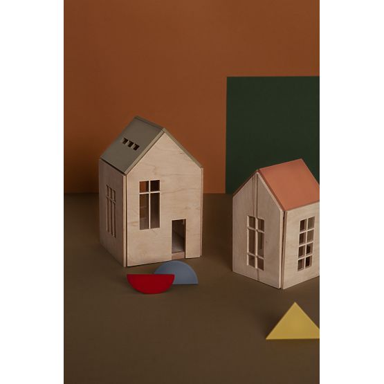 Magnetisches Montessori-Holzhaus - Khaki