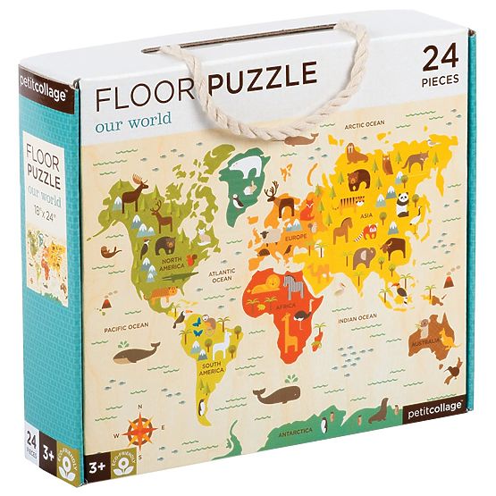 Petit Collage Floor Puzzle unserer Welt