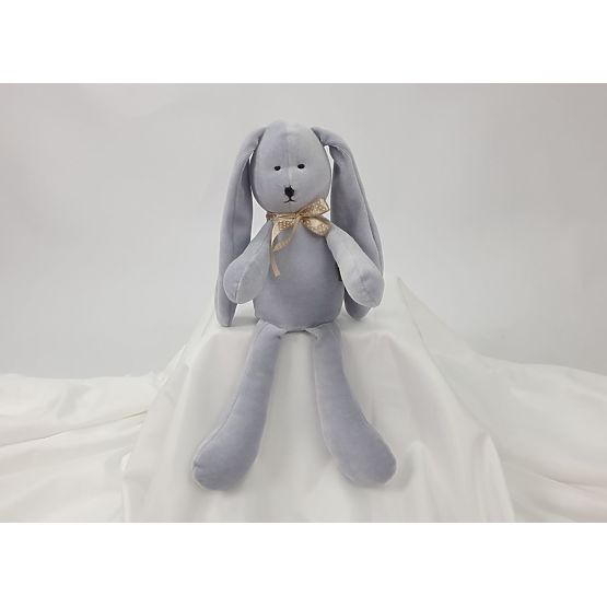 Veloursspielzeug Hase 35 cm - grau