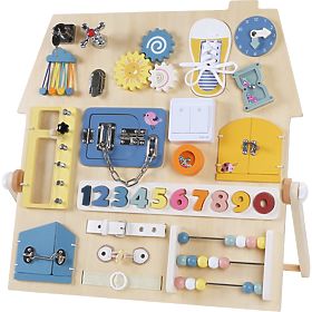 Aktivitätsbrett Sensoriktafel - Häuschen, 2Kids Toys