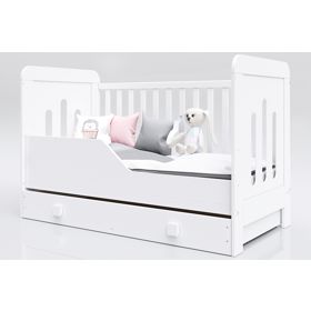 Babybett Gitterbett Zuza 140x70 cm mit Sofaseite