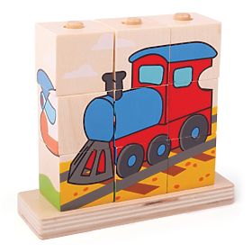 Bigjigs Baby Snap-on blockiert Transportmittel, Bigjigs Toys