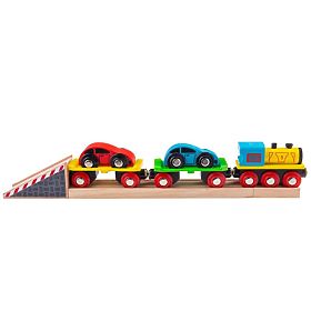 Bigjigs Rail Güterzug mit Waggons und Gleisen