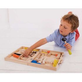 Bigjigs Toys Werkzeugkoffer aus Holz, Bigjigs Toys