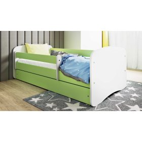 Kinderbett mit Rausfallschutz Ourbaby - grün-weiß