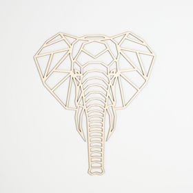 Geometrische Malerei aus Holz - Elefant - verschiedene Farben, Elka Design