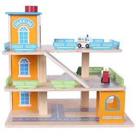 Holz-Garage mit Aufzug, EcoToys