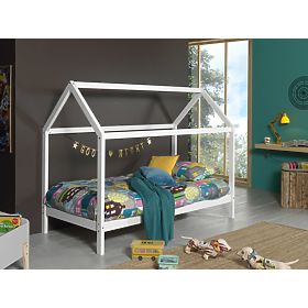 Kinderbett Hausbett Dallas Hip - weiß, VIPACK FURNITURE