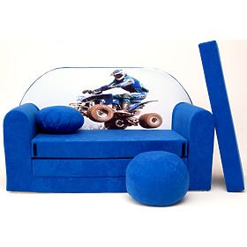 Kinder Sofa Rennfahrer Blau, Welox