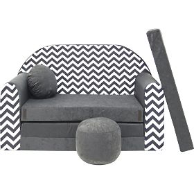 Kindersofa Wellen - Grau, Welox