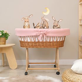 Weidenkörbchen mit Ausstattung für Babys - Altrosa, Ourbaby®