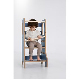 Lernturm SLIM M - blau, baby wood