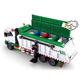 Sluban Town Bausatz M38-B0780 - Müllrecyclingwagen + Kartenspiel, Sluban